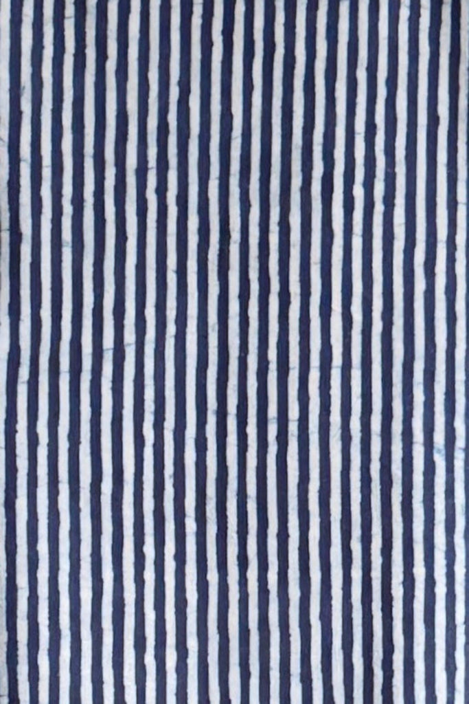 Navy and white striped fabric pattern