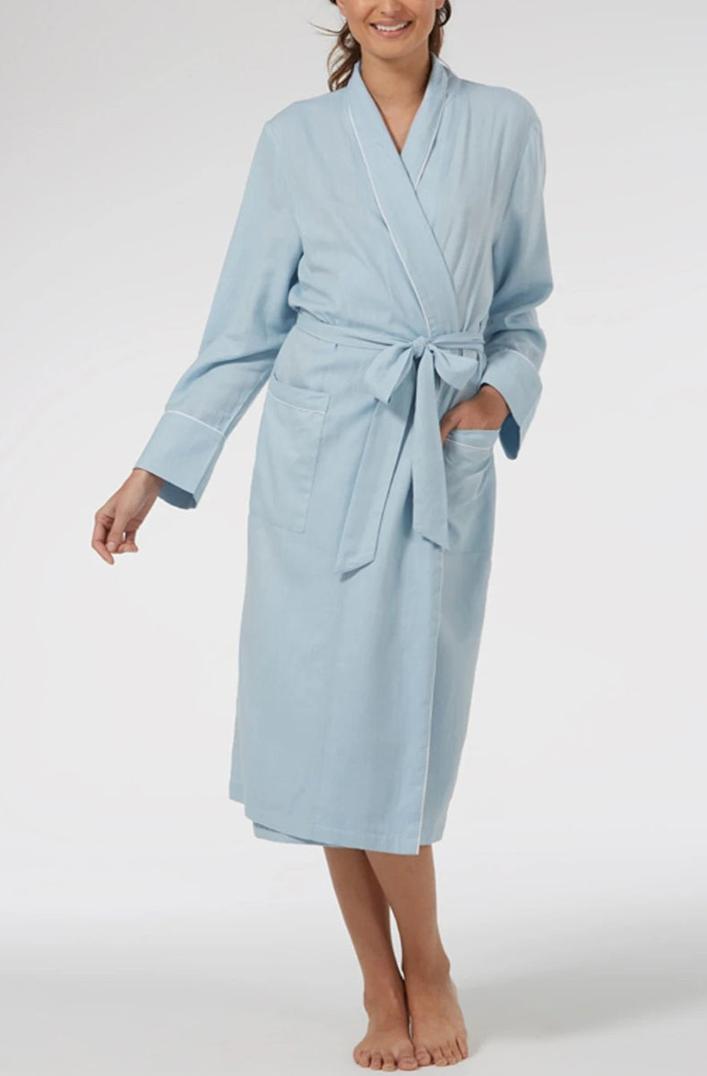 Pale blue dressing gown cheap